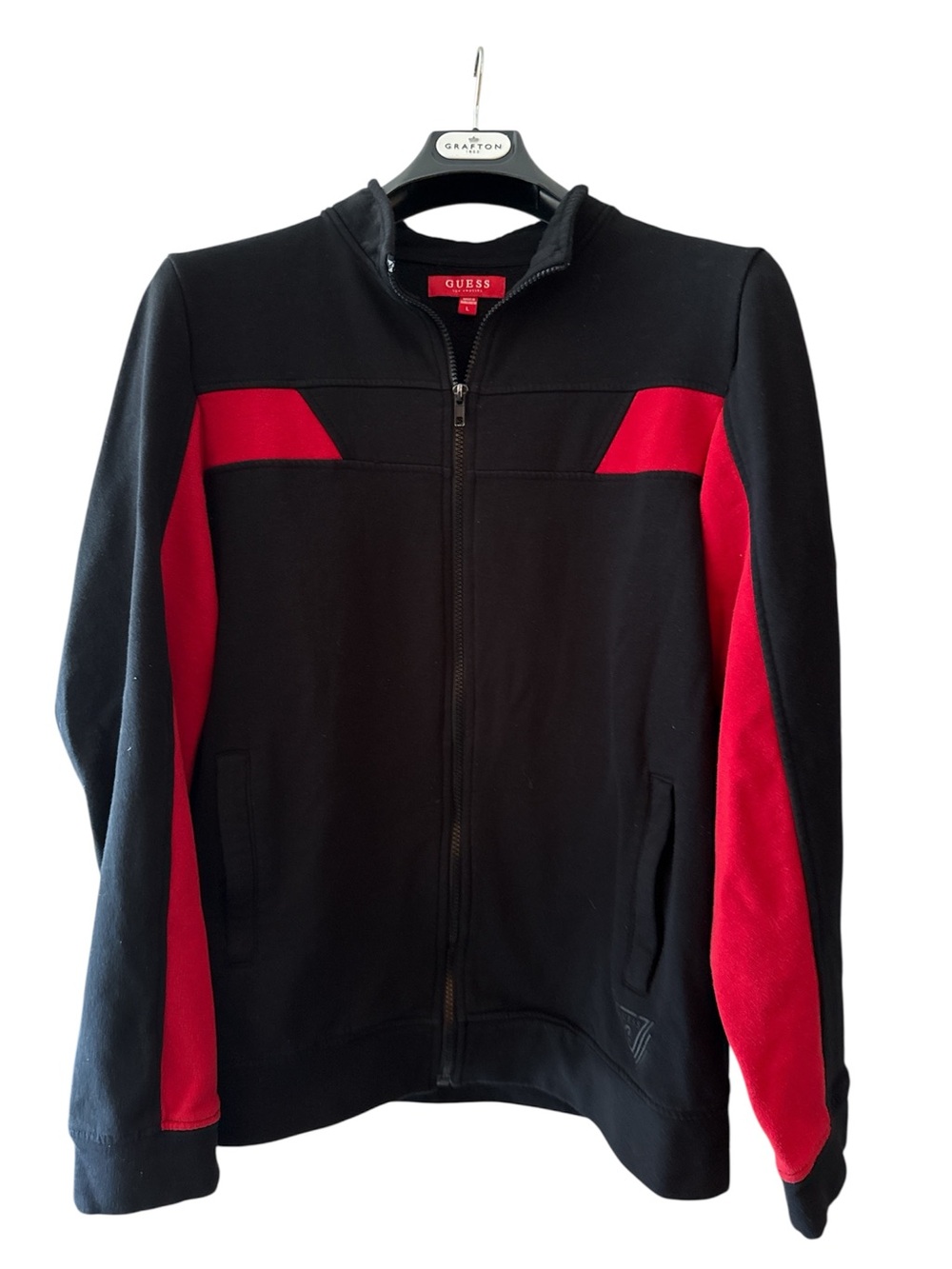 Guess Black Jacket with Red Accents